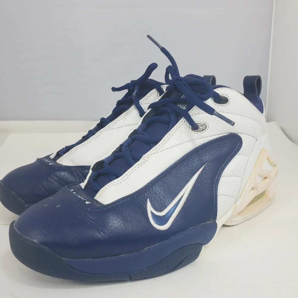 Rare Vintage Nike Air Total Max Uptempo OG 2000 - White/Navy - Men’s Size 9.5 Nike Air Total Max Uptempo Midnight Navy and White Men main image 3